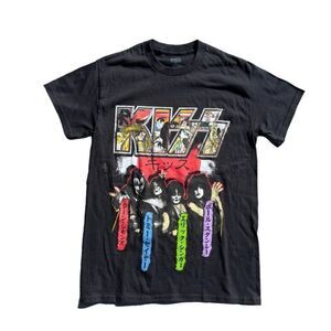 Brisco Brands Japanese Short Sleeve Shirt Black / Multicolor Adult Small (S)